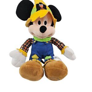 Disney Mickey Mouse in Scarecrow Halloween Costume 15” Stuff Plush Toy